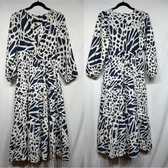 Anthropologie The Somerset Maxi Dress Long-Sleeve Poplin Edition Small Petite - Picture 2 of 11